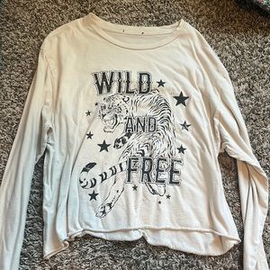long sleeve crop top